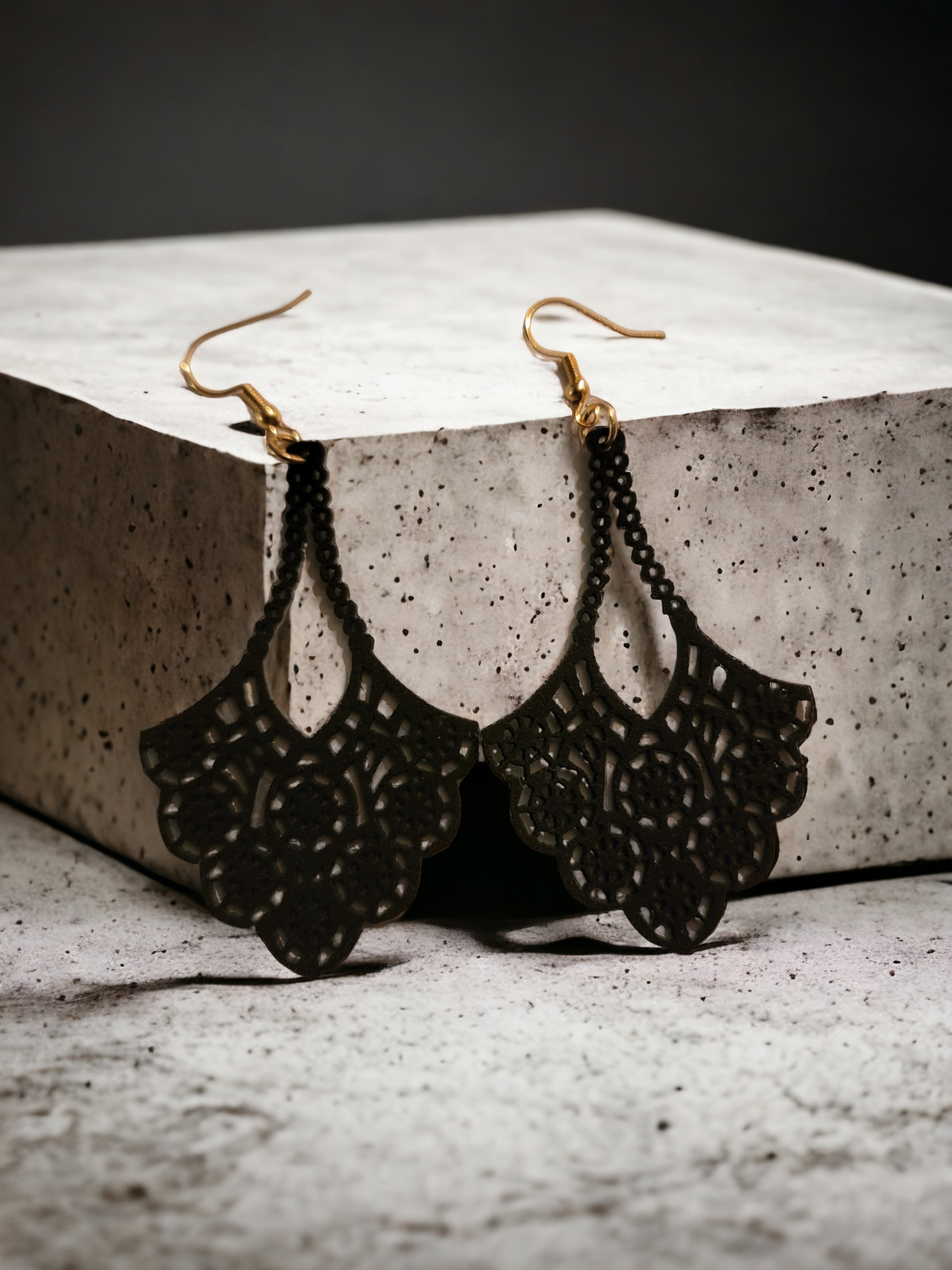 Black Suede Earrings